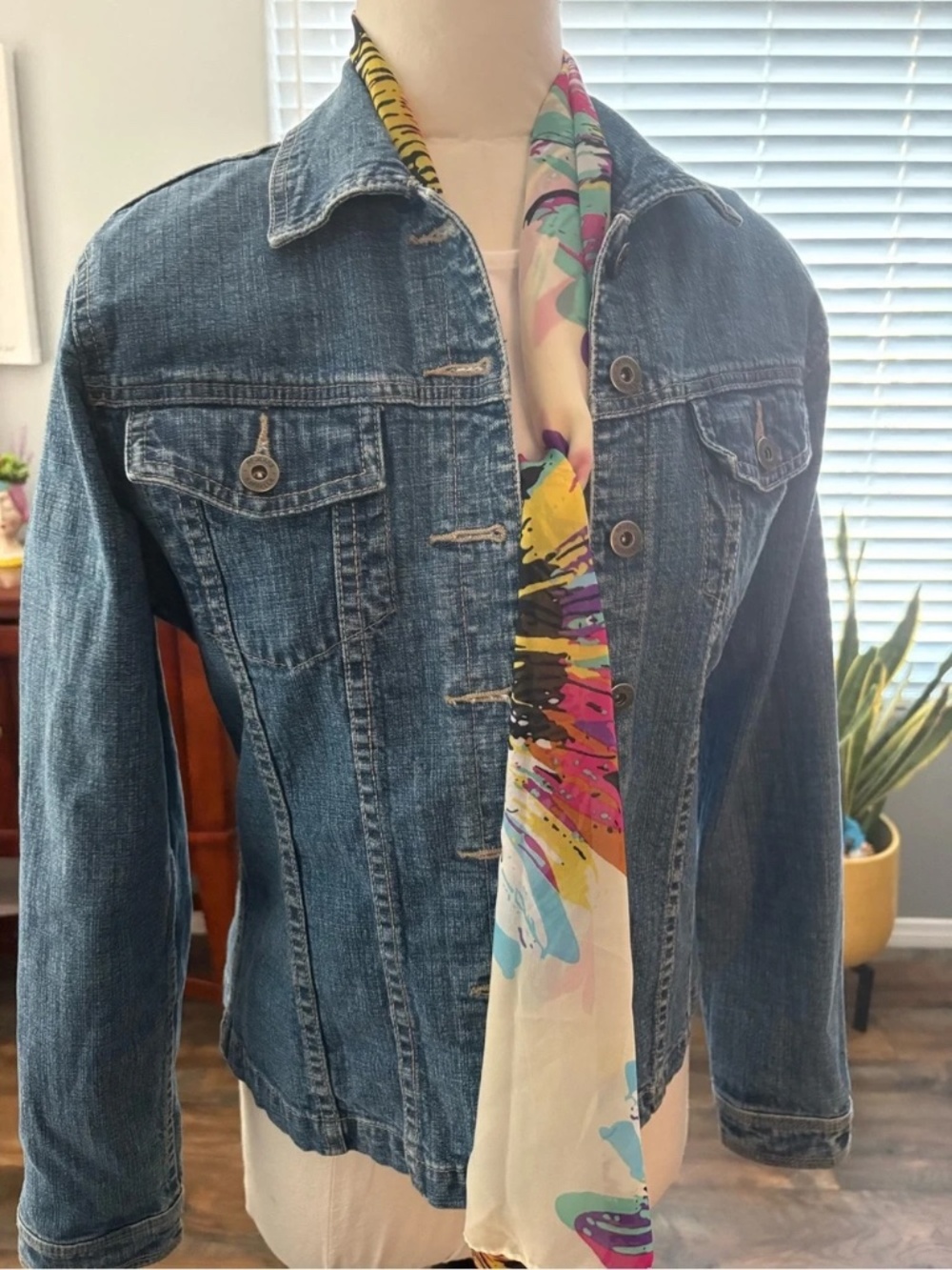 Rafaella Distress Jean Jacket